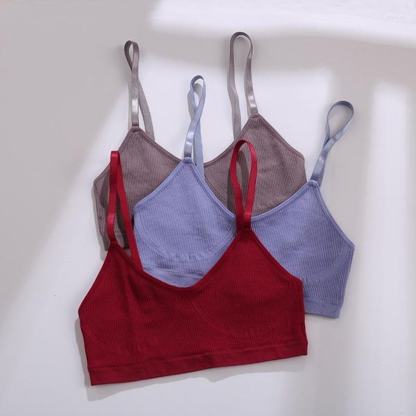 Camisoles tanques sem costura sutiã feminino sutiãs sem fio alça ajustável bralette mulher 8 cores para lingerie regatas íntimos S-XL