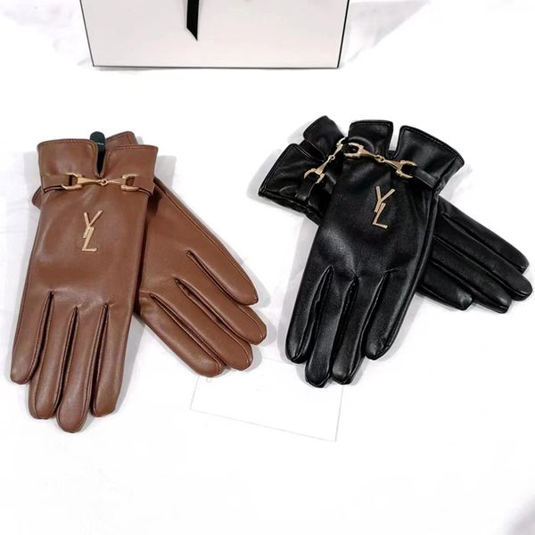 Guanti in pelle da uomo e da donna Guanti firmati guanti cinque dita 7 colori prodotti di lusso