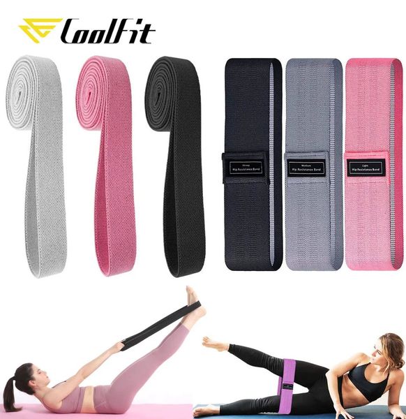 Bandas de resistência CoolFit Fitness Workout Hip Loop Elástico Exercício Banda Gum Sport Yoga Força Antiderrapante para Perna Equipamento Doméstico 231006