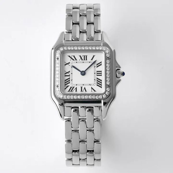 Para Ladies Designer Watch Watch Panthere Fashion Quartz Movement Tank Squym Women Gold Sier Watches Montre de Luxe Business C318 com AAA Box 99