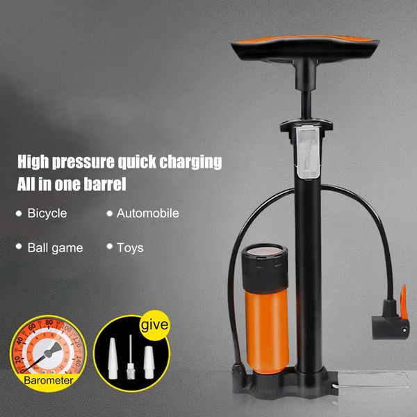 Fahrradpumpen, Fahrrad-Standpumpe, max. 160 PSI, Universal-Ball-Fahrrad-Reifenfüllpumpe mit Manometer für Presta-Schrader-Fahrradpumpen 231005