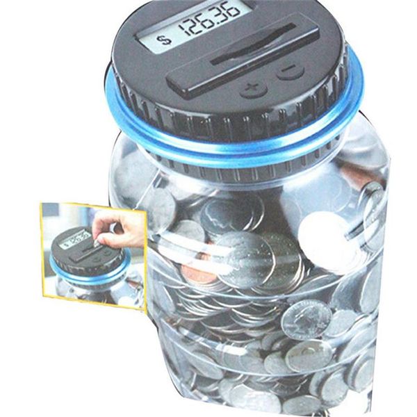 Nuovo salvadanaio digitale creativo Contatore elettronico di monete USD Salvadanaio Regalo in vaso per risparmio di denaro con schermo LCD 293l