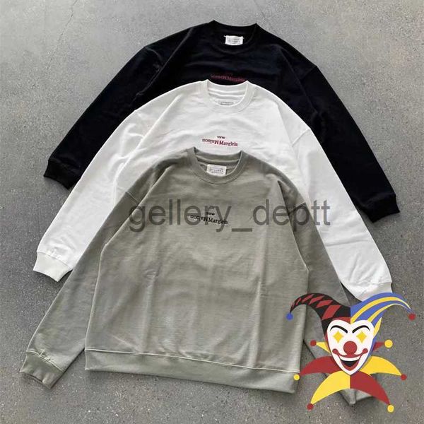 Erkek Hoodies Sweatshirts Nakış MM6 Margiela Sweatshirts Erkek Kadınlar 1 1 En Kalite Gevşek Yuvarlak Boyun Sweater Hoodie J231006