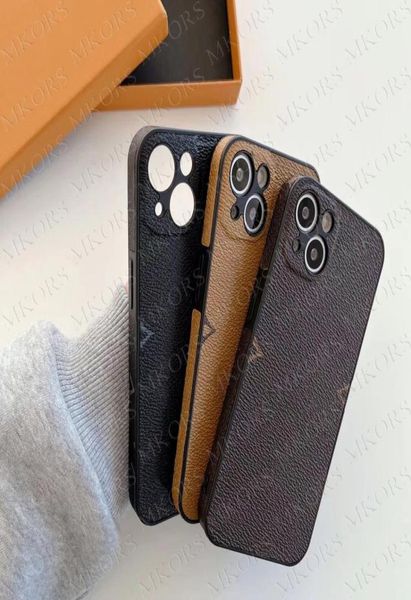 Luxuriöse Handyhüllen für iPhone 14 14plus 13 13pro 12 12pro 11 Pro 11pro X Xs Max Xr Ganzkörper-Rückkantenschutz Leder6745022