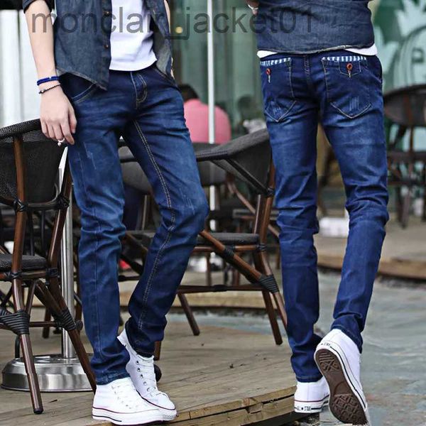 Jeans masculinos coreanos slim skinny primavera outono homens bonitos casuais calças compridas finas estudantes jovens adolescentes calças lápis masculinas J231006