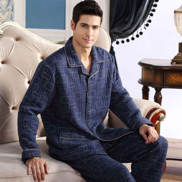 Yeni erkek pijama seti pamuk pijamaları uyku pantolon iki set yüksek kaliteli moda baskı pijamaları erkekler büyük boyutlu ev hizmeti 201111298t