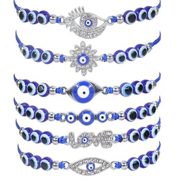 Modisches All-in-One-Armband mit Dämonenauge, Persönlichkeit, Temperament, blaue Augen, Fischauge, Perlen, Amulett, Handschnur, Schmuck GC2352