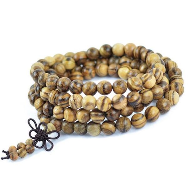 Authentische vietnamesische Adlerholz-Räucherstäbchen, 108 Perlen, 6–8 mm, modische Gebets-Meditationsarmbänder, Herrenschmuck, Holzarmband, 0300 Perlen, 269d