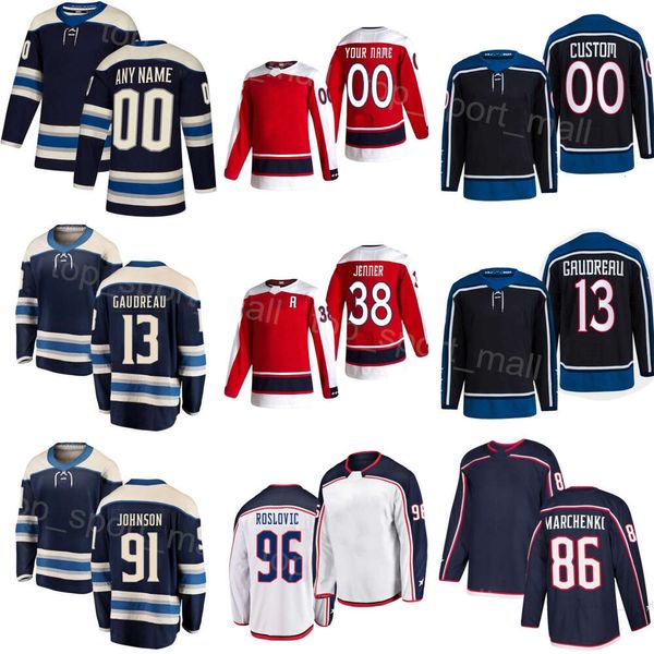 Uomo Bambino Donna Hockey 11 Adam Fantilli Maglie 13 Johnny Gaudreau 29 Patrik Laine 38 Boone Jenner 96 Jack Roslovic 91 Kent Johnson 86 Kirill Marchenko Reverse Retro