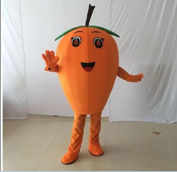 Hallowee saboroso laranja nêspera trajes da mascote personagem dos desenhos animados tamanho adulto vestido extravagante