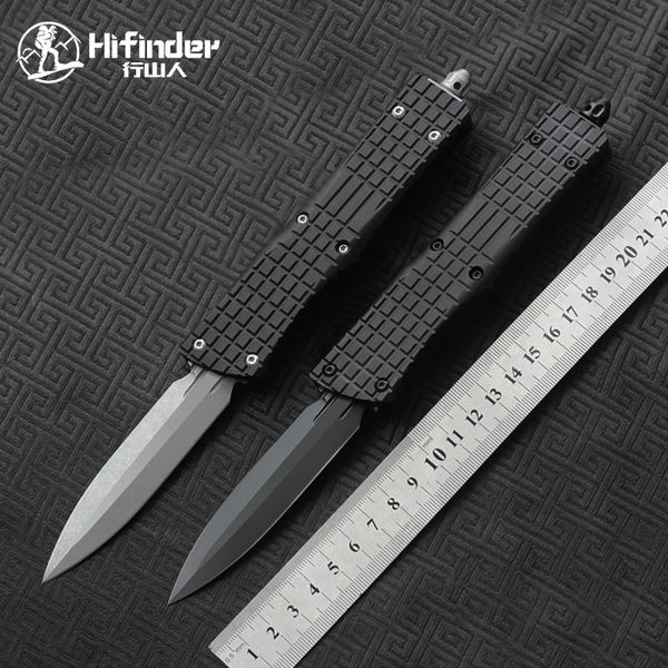 Hifinder Grid Versiyon M390 Blade 7075 Alüminyum Sap Survival EDC Kamp Avcılık Açık Mutfak Aracı Anahtar Bıçak Bıçağı