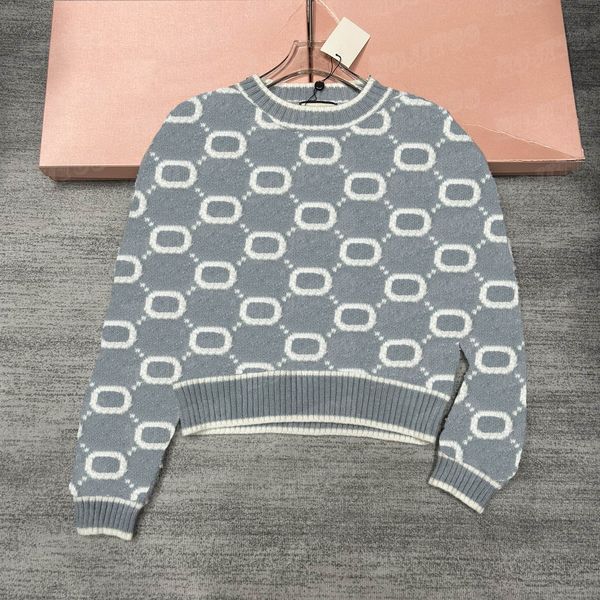 Maglioni classici con lettere Felpe con cappuccio lavorate a maglia per donna Felpe alla moda ritagliate Maglieria pullover a maniche lunghe