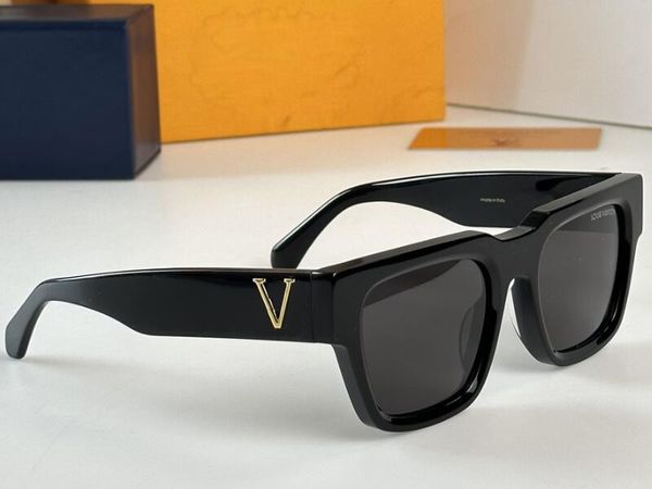 Realfine888 5A очки Z1955W закат квадратные роскошные дизайнерские солнцезащитные очки для мужчин и женщин с тканевым футляром для очков