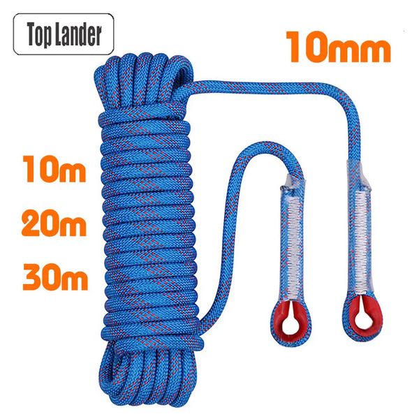 Corde da arrampicata 10m 20m 30m 10mm Corda da arrampicata Roccia statica Albero Attrezzatura da arrampicata su parete Attrezzatura Sopravvivenza esterna Fuga antincendio Car Rescue Corda di sicurezza 231005