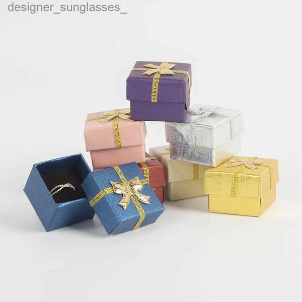 Caixas de jóias 100 pcs jóias caixa de viagem saco de papel caso para pulseira de presente pulseiras anéis caixas brincos ocidentais armazenamento de jóias para mulheres l231006