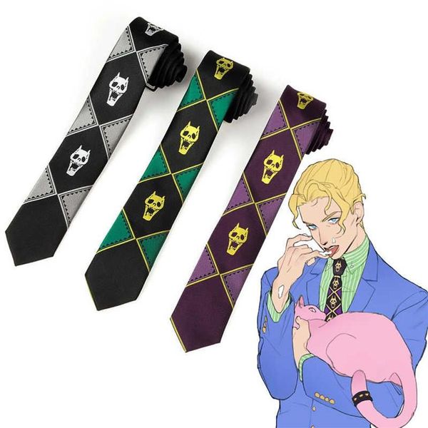 Аниме Джоджо причудливое приключение Кира Йошикаге косплей -галстук убийца Queen Seaks Seakens Door Door Prop292Q