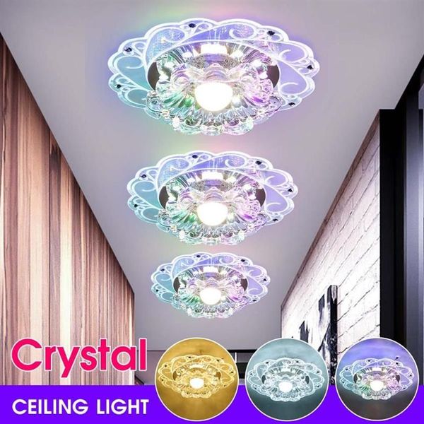 Downlights Modern Crystal LED Teto Iluminação Sala de estar Casa Lustres Fixação Corredor Lâmpada Lustre 12W Multicolor252C