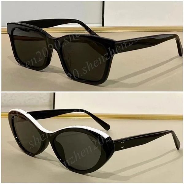 Hochwertige, modische quadratische Vollrahmen-Sonnenbrille, ovale Sonnenbrille für Damen oder Herren, Top-Seller mit Box