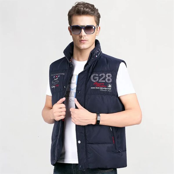 Gilet da uomo Bruce Shark Piumino Gilet da uomo 80 Piuma d'anatra Ricamo di qualità Uomo Camicetta invernale da uomo Piuma Taglia M TO 3XL 5255 231005