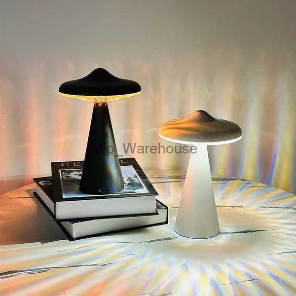 Tischlampen Neue UFO Kleine Nachtlampe Pilzförmige Atmosphärenlampe Dekorative Tischlampe Hotel Schlafzimmer Nachttischlampe Dekorative Tischlampe YQ231006