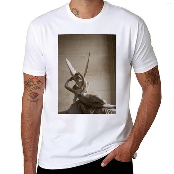 Polo da uomo Amanti romantici di Cupido e Psiche Statua nel Louvre T-shirt Camicia ad asciugatura rapida Magliette divertenti Allenamento per uomo