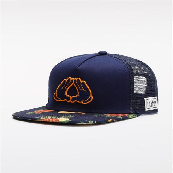 Дешевая шляпа высокого качества, классическая модная брендовая хип-хоп брендовая мужская и женская сетчатая бейсболка темно-синего цвета mc CS WL BK FRUITS TRUCKER CAP199y