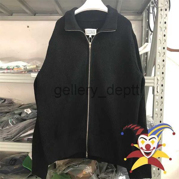 Giacche da uomo Cardigan MM6 Margiela Zipper Giacca di lana Uomo Donna Alta qualità Mantieni caldo Cappotto soprabito J231006