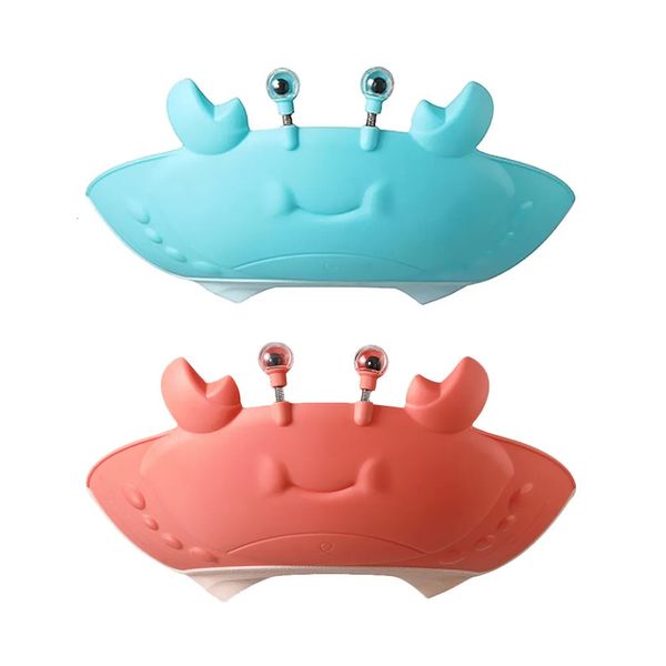 Cuffie per doccia 2 pezzi Cuffia per shampoo granchio Cappello per lavaggio capelli per bambini Cuffie per doccia per bambini Lavaggio per bambini Cappelli per bambini impermeabili in plastica 231006