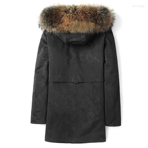 Männer Jacken Warme 2023 Dicke Echt Liner Jacke Männer Herbst Winter Mit Kapuze Waschbär Kragen Parka Männlich Chaquetas Hombre Gxy1249