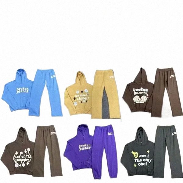 Broken Planet Foam Letter Print Hoodie Lose Herren Y2k Hoody 3D Foam Graffiti Brief Pullover Hip Hop Harajuku Sweatshirts Pullover Frauen Langarm su W9Tx #