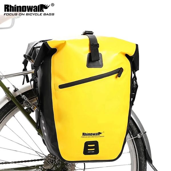 Packtaschen Taschen RHINOWALK Wasserdichte Fahrradtasche 20L 27L Reise Fahrradtasche Korb Fahrrad Gepäckträger Hecksitz Kofferraumtaschen Fahrradtaschen Packtaschen 231005