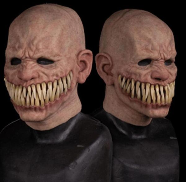 Máscaras de festa Adulto Horror Truque Brinquedo Assustador Prop Látex Máscara Diabo Face Capa Terror Assustador Prático Joke para Halloween Prank Toys9928759