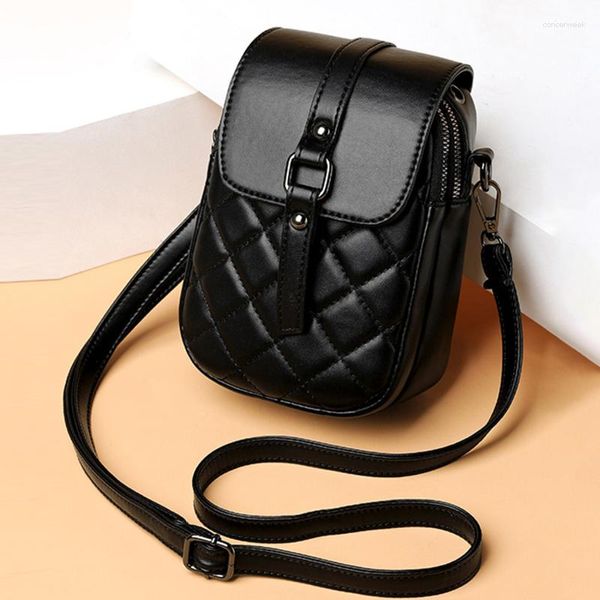 Abendtaschen Koreanische Frauen Handy Mode Raute Kette Umhängetasche Kreuz Körper Handy Sling Crossbody Geldbörse Brieftasche Fall