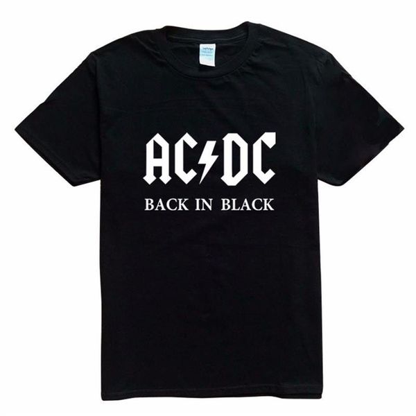New AC DC band rock T Shirt Uomo acdc T-shirt grafiche Stampa Tshirt casual O Collo Hip Hop Manica corta in cotone Top298w