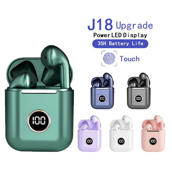J18 Aggiornamento X1 TWS Bluetooth 5.1 Auricolare Scatola di ricarica Cuffia senza fili Auricolari stereo Cuffie con microfono per iOS/Android