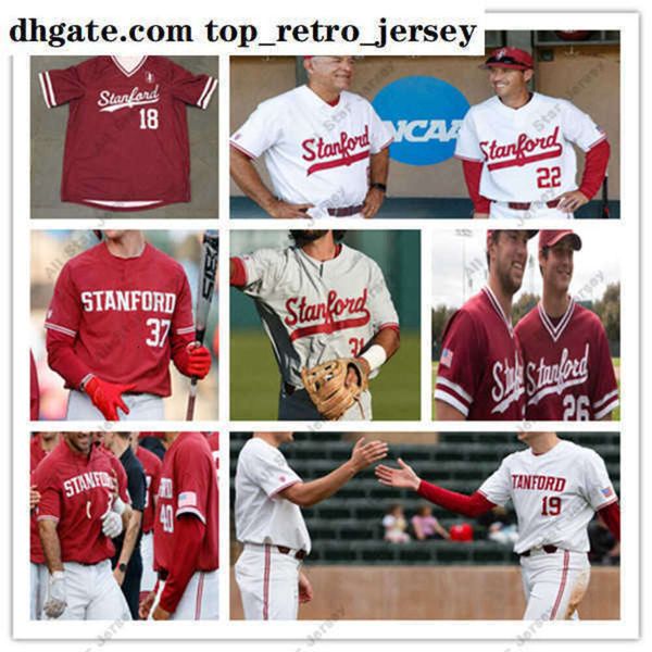 NUOVO baseball College Baseball cucito Indossa la maglia Ncaa 2020 Stanford Cardinal Jersey Max Meier Nicolas Lopez Brett Barrera Zach Grech Quinn Ma