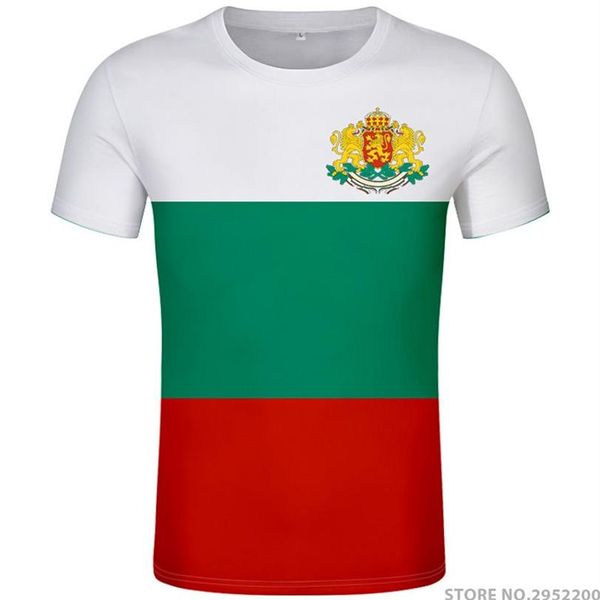 BULGARIA maglietta fai da te su misura nome numero bgr paese t-shirt nazione bandiera bg bulgaro nero college stampa po vestiti3067