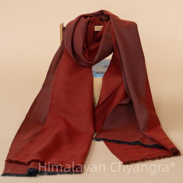 Lenços Super Fine Marino Wool Scarf Vermelho Escuro Cinza Tecido Muito Macio e Quente Feito no Nepal