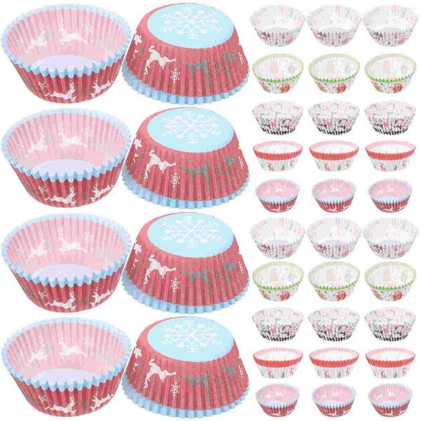 Tek kullanımlık bardak pipetler 500 PCS Renkli Cupcake Astarlar Pişirme Aksesuarları Hediye Muffin Mini Kağıt Yüksek Sıcaklık Direnç Yahudi