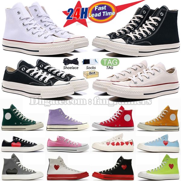 1970er Jahre klassische Canvas-Schuhe, Plattform, Frau, CDG-Schuh, Herren, 1970, Liebe, Schwarz, Weiß, Rot, All for Star, Big CDG-Augen, Zwischensohle, Jam Chuck, Triple High Low, gemeinsamer Name 70