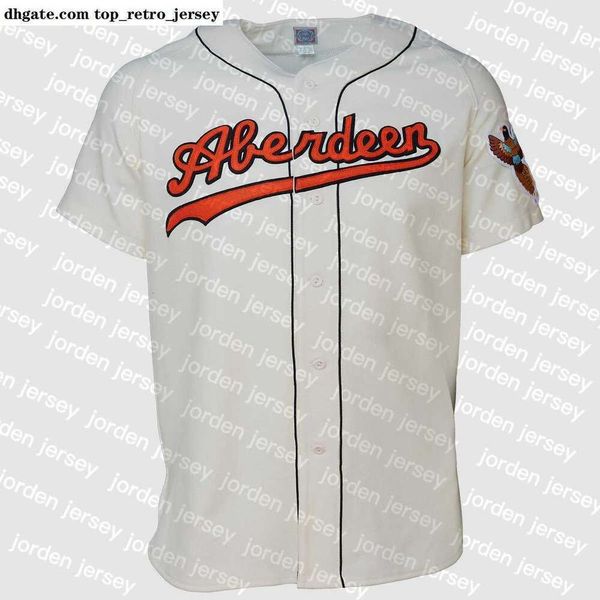 NUOVO College Wears Aberdeen Pheasants 1958 Home Jersey 100% ricamo cucito s Maglie da baseball vintage Nome personalizzato Qualsiasi Numbe