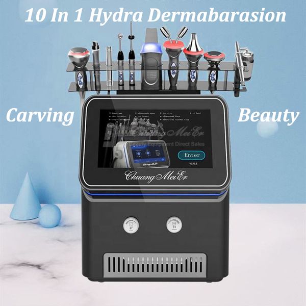 Beste Qualität Hautpflege Hydro Wasser 11 Griffe Aqua Peel Gesichtsreinigung Facelifting Hydra Dermabrasion Maschine Schönheit Instrument für Salon Klinik