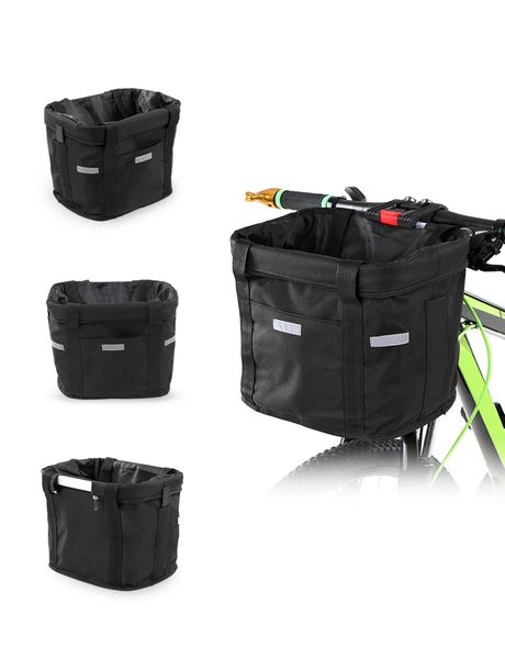 Cestos sacos cesta dianteira da bicicleta removível à prova dwaterproof água guiador cesta pet quadro saco equipamentos de bicicleta para mountain bike 231005