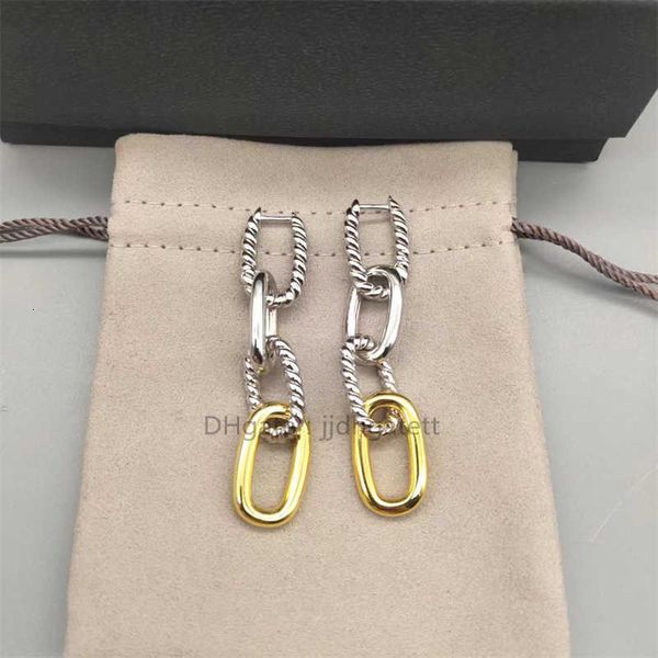 Ohrringe Versand Designer Kostenloser Schmuck Frau Mode Ohrring Luxus Ohrringe Doppelte Farbe Twisted Vier Ring Schnalle Kette Dy Hochwertiges Zubehör Geschenk