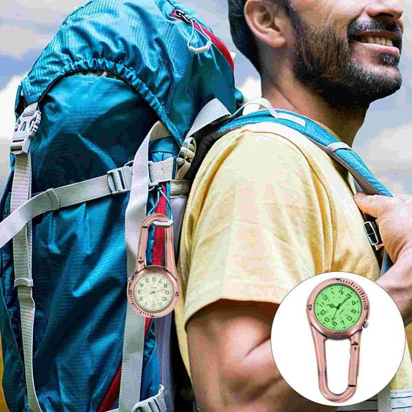 Taschenuhren Uhr Überleben Bergsteigen Multifunktions Tragbare Outdoor Leuchtende Legierung Wandern Clip