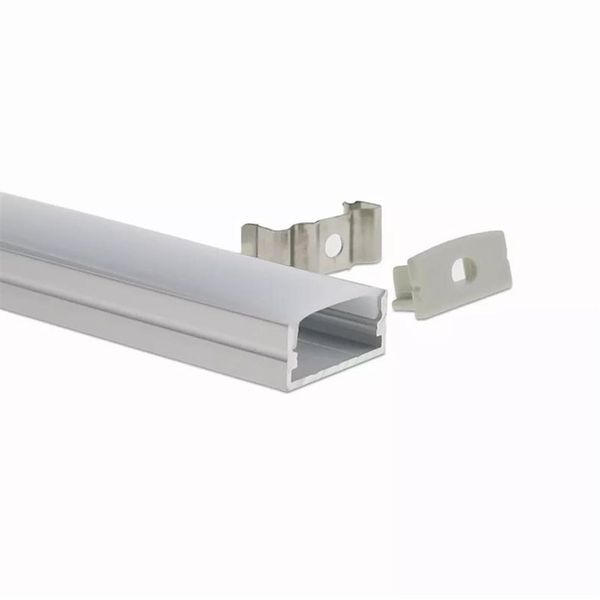 Stablichtgehäuse U-förmiges Aluminium-LED-Profil mit milchiger Abdeckungsbeleuchtung für Streifen-Innendekoration2482