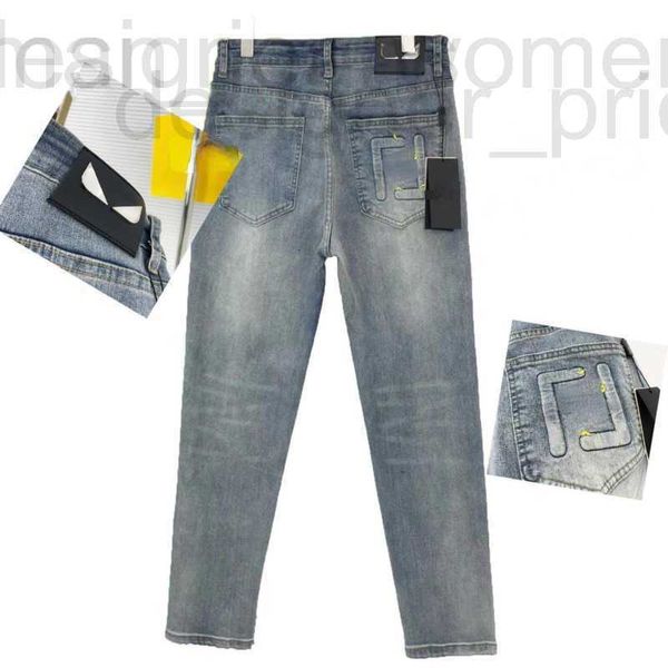 Jeans masculinos designer designer de alta versão jeans mens calças 3d carta bordado calças moda moletom homens mulheres pouco monstro calças 4i94