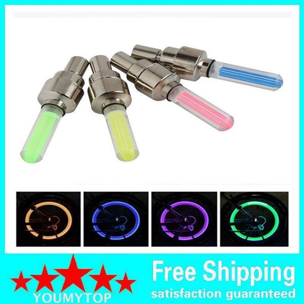 500 pçs / lote Firefly Falou LED Roda Válvula Stem Cap Pneu Movimento Neon Light Lâmpada Para Bicicleta Bicicleta Carro Motocicleta Venda por Youmytop2579