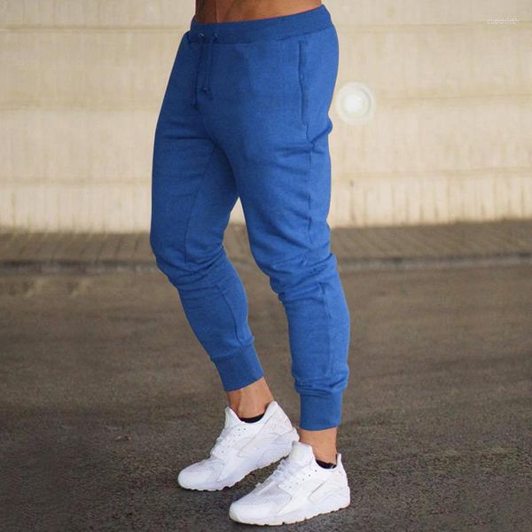 Pantaloni da uomo primavera e autunno tinta unita piastra liscia piedi larghi fitness corsa sport casual sottili