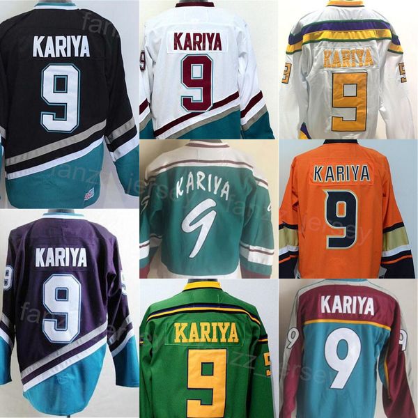 Mann Vintage Hockey 9 Paul Kariya Retro-Trikot, klassisches CCM, komplett genäht, für Sportfans, Teamfarbe, mächtiges Lila, Weiß, Schwarz, Blau, Rot, Grün, Orange, atmungsaktiv